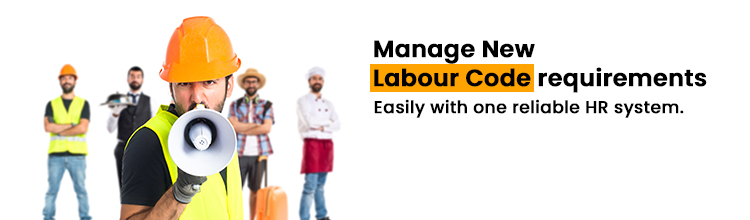 Banner promoting an HR system compatible with Labour Code 2025 requirements