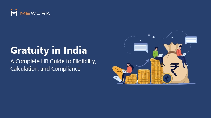 Hero image of the blog showing gratuity in India through vector elements