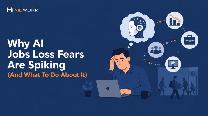 illustration of AI jobs loss concerns and workforce transformation in India for hero blog image