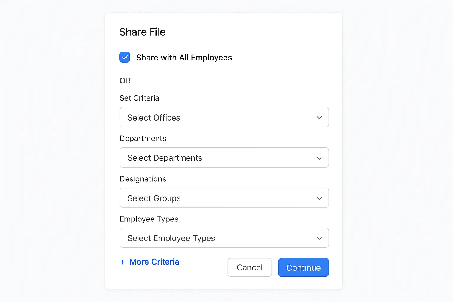 easy file sharing in mewurk document management system