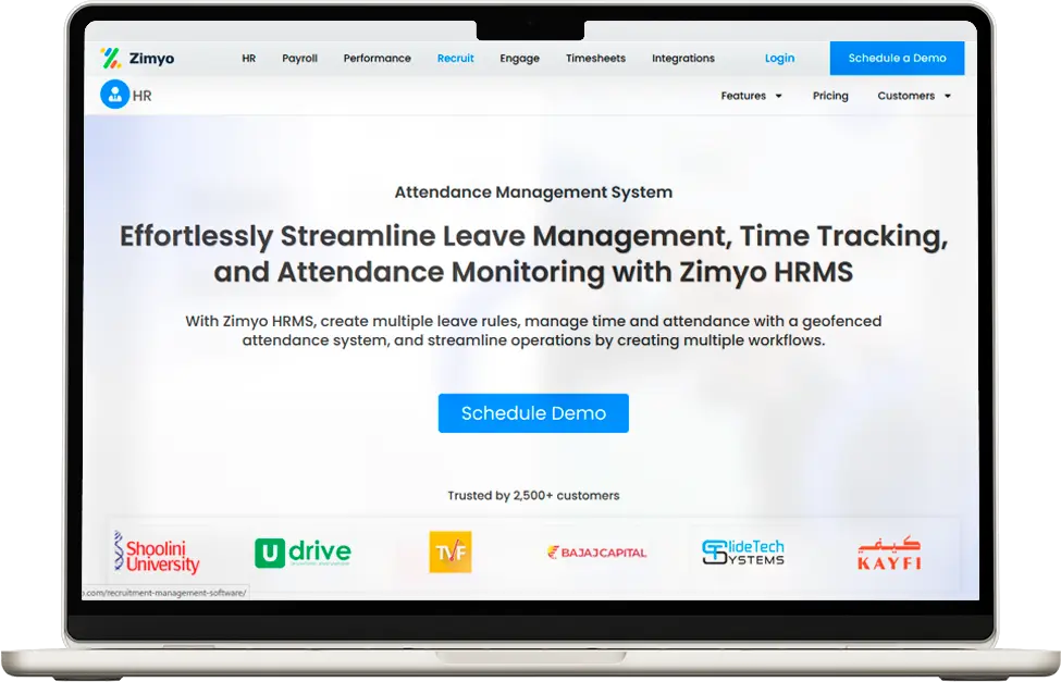 Zimyo leave management system