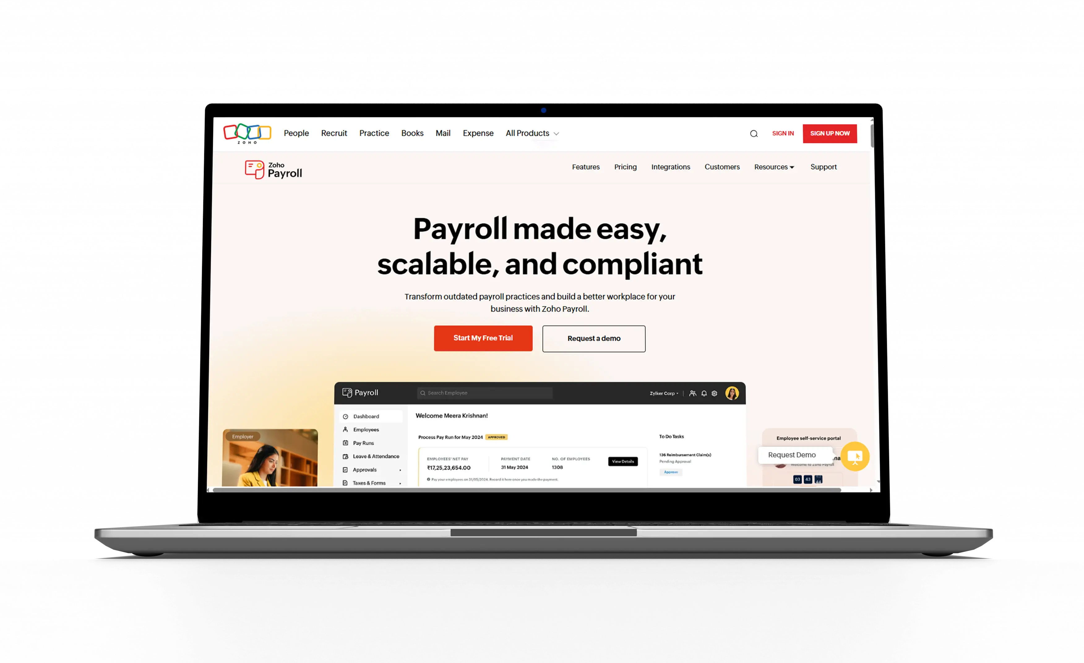 Zoho Free Payroll Software India